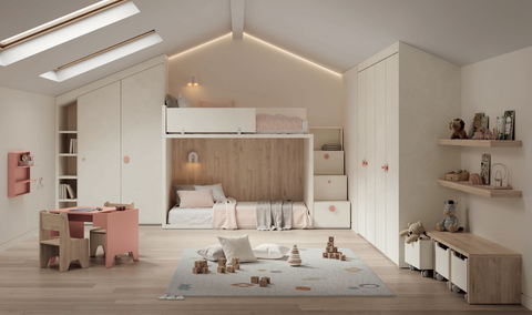 Armario Abuhardillado Juvenil Arcilla