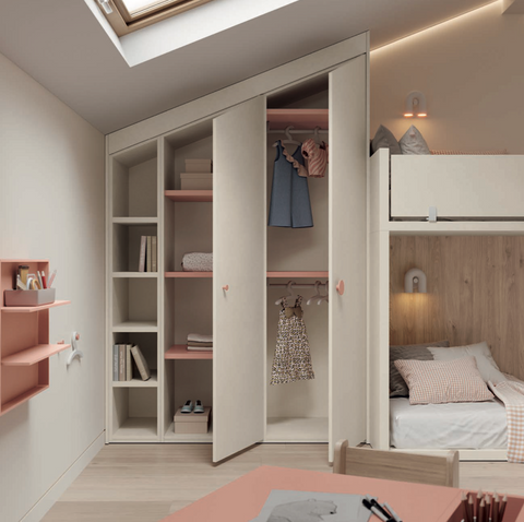 Armario Abuhardillado Juvenil Arcilla