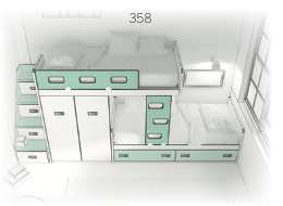 Habitación Infantil Double Block Aqua SKEMA-2