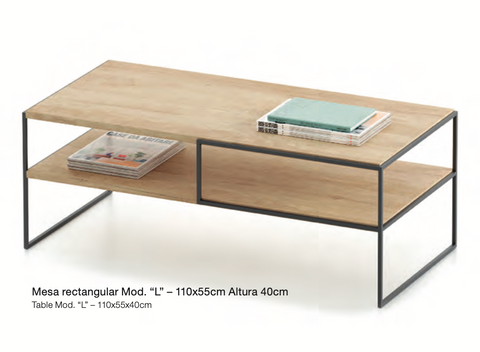 Mesa centro Rectangular L SKEMA-2