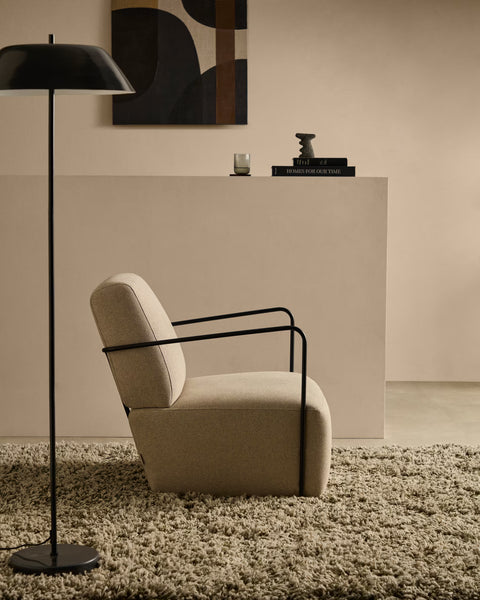 Butaca Gamer beige y metal