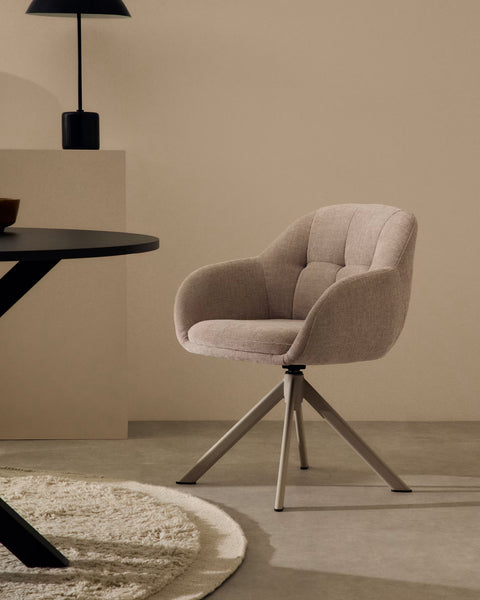 Silla giratoria Dorina beige