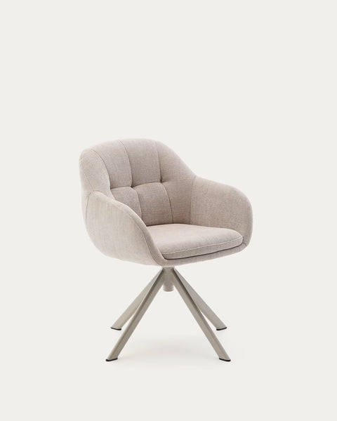Silla giratoria Dorina beige