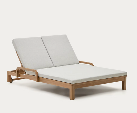 Tumbona doble Sonsaura de madera maciza