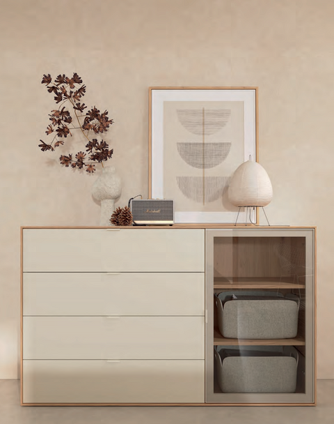 Chifonier Natur con vitrina