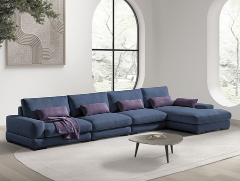 Sofá con chaiselongue Paula